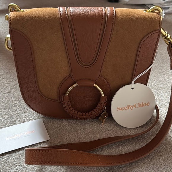 See By Chloe Brown Leather Saddle Crossbody - Picture 3 of 9